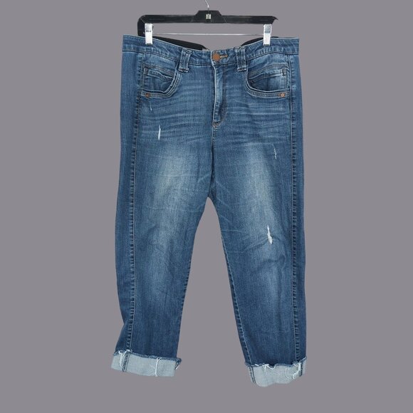 Democracy Blue Jeans 14 X Large Ab Technology Crop - Picture 1 of 9
